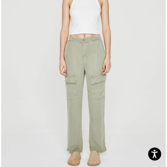 Adriano Goldschmied New Women's Knoxx Cargo High Rise Baggy Boyfriend Size 30